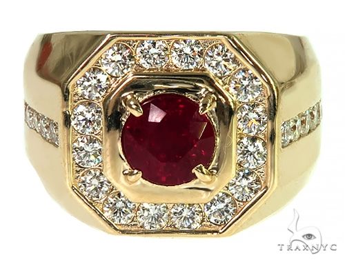 Mens Godfather Ruby Ring 26037 - Image 2