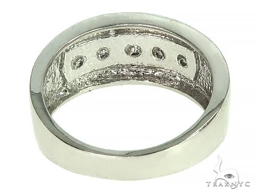 Mens Luxuriousness Five White Gold Wedding Ring 8582 - Image 4