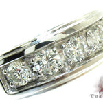 Mens Five Stone Prong Set White Gold Wedding Ring 22068 - Image 1