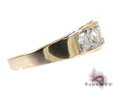 Mens Prong Diamond Yellow Gold Ring 26753 - Image 4