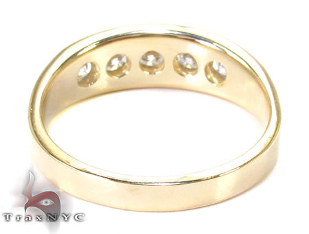 Mens Prong Diamond Yellow Gold Ring 26753 - Image 6
