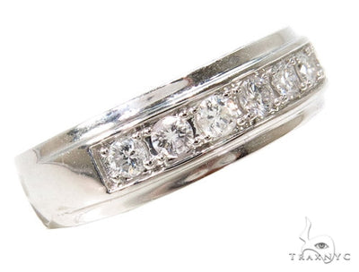 Mens Prong Set Guys Wedding Ring 2642 - Image 1