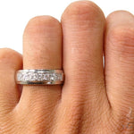 Mens Prong Set Guys Wedding Ring 2642 - Image 7