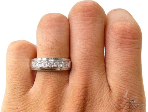 Mens Prong Set Guys Wedding Ring 2642 - Image 7