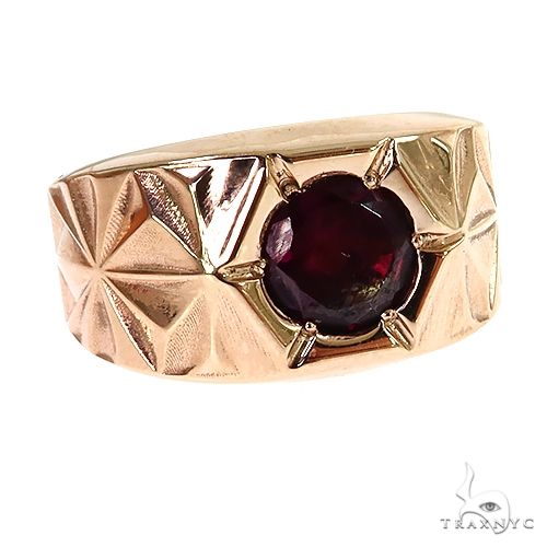 Solitary Tuxedo Rhodolite Ring 68819 - Image 2