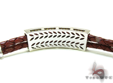 Mens Two Color Diamond Bracelet 21022 - Image 4