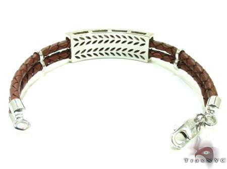 Mens Two Color Diamond Bracelet 21022 - Image 6