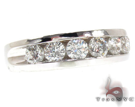 Mens White Gold Channel Diamond Ring 20821 - Image 1