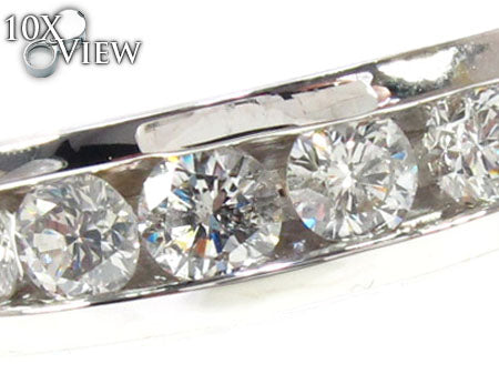 Mens White Gold Channel Diamond Ring 20821 - Image 3