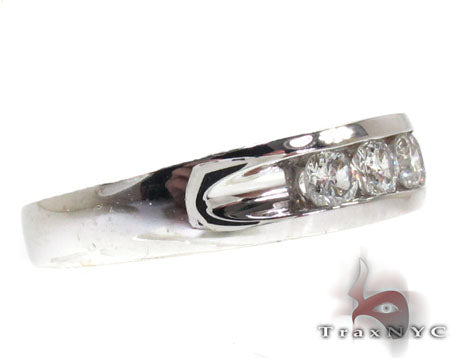 Mens White Gold Channel Diamond Ring 20821 - Image 4