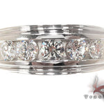 Mens White Gold Channel Diamond Ring 21041 - Image 2