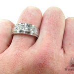Mens White Gold Channel Diamond Ring 21041 - Image 7