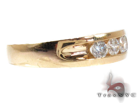 Mens Yellow Gold Channel Diamond Ring 20820 - Image 4