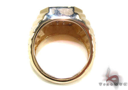 Mens Yellow Gold Diamond Ring 20657 - Image 5