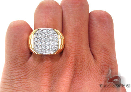 Mens Yellow Gold Diamond Ring 20657 - Image 7