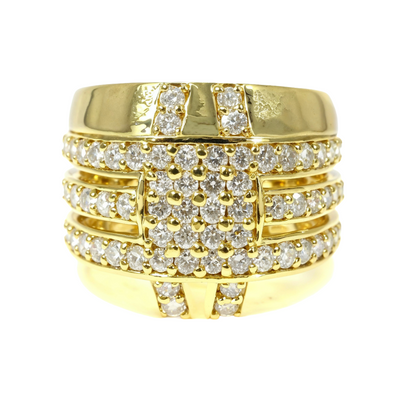 Mens 18k Buckled Up Ring 11684