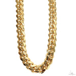 Miami Cuban Chain 10k Yellow Gold   34 Inches 10mm 46528 - Image 1