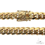 10k Yellow Gold Solid Miami Cuban Link Chain 16 Inches 15mm 46033 - Image 4