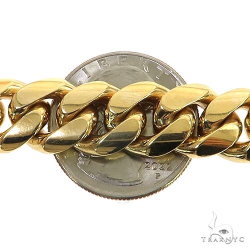 Miami Cuban Chain 10k Yellow Gold   30 Inches 12mm 46420 - Image 6
