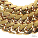 Miami Cuban Chain 10k Yellow Gold   18 Inches 15mm 46090 - Image 5