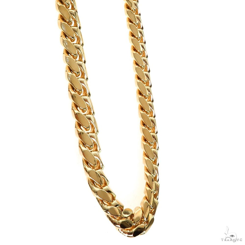 14k Yellow Gold Solid Miami Cuban Chain 16 Inches 10mm 46016 - Image 2