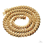 14k Yellow Gold Solid Miami Cuban Chain 16 Inches 10mm 46016 - Image 3