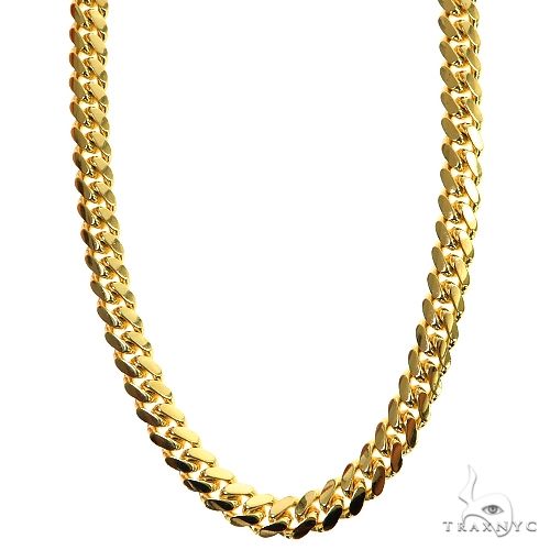 Miami Cuban Chain 14k Yellow Gold   18 Inches 6mm 46058 - Image 1