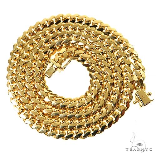 Miami Cuban Chain 14k Yellow Gold   18 Inches 6mm 46058 - Image 3