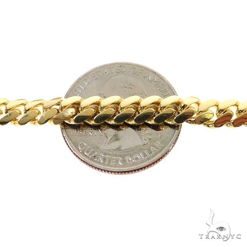 14k Yellow Gold Solid Miami Cuban Link Chain   20 Inches 6mm 46115 - Image 6