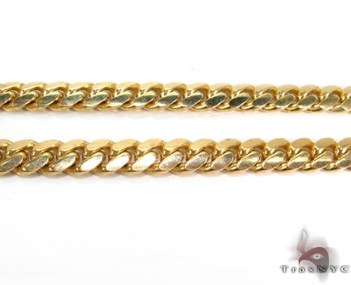Miami Cuban Chain 14k Yellow Gold   18 Inches 11mm 46076 - Image 2