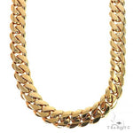 Miami Cuban Chain 14k Yellow Gold   22 Inches 12mm 46193 - Image 1