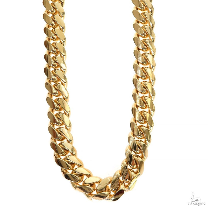 Miami Cuban Chain 18k Yellow Gold   24 Inches 10mm 46245 - Image 1