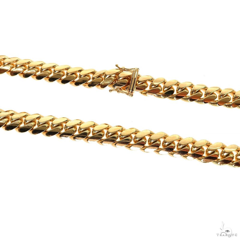 Miami Cuban Chain 18k Yellow Gold   32 Inches 10mm 46473 - Image 4