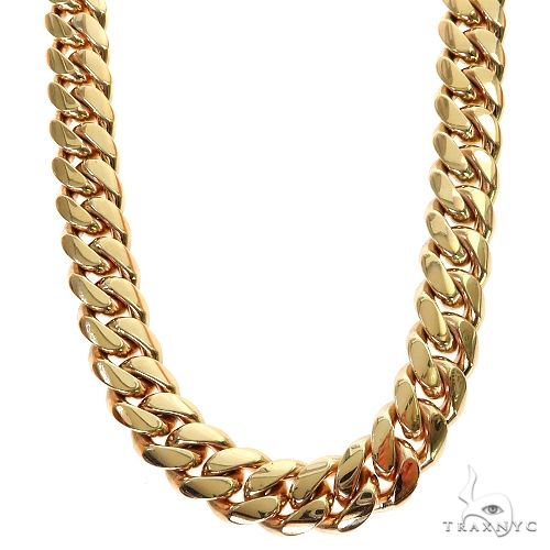 Miami Cuban Chain 18k Yellow Gold   32 Inches 12mm 46479 - Image 1
