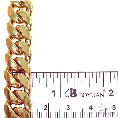 Miami Cuban Chain 18k Yellow Gold 18 Inches 12mm   46080 - Image 5