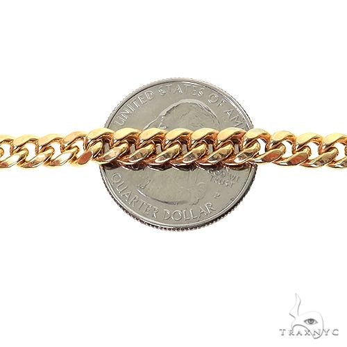 Miami Cuban Chain Hollow 14K Yellow Gold 20 Inches 5.5mm 68418 - Image 5