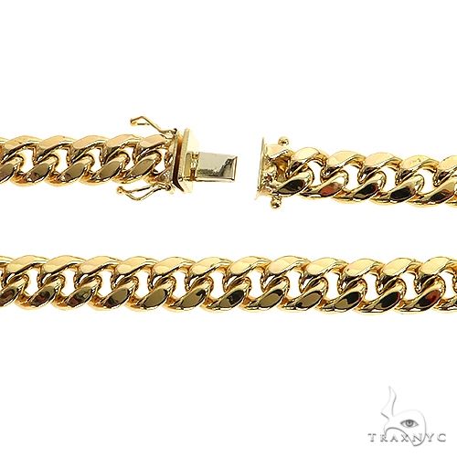 Miami Cuban Chain Hollow 14K Yellow Gold 24 Inches 9mm 65168 - Image 3