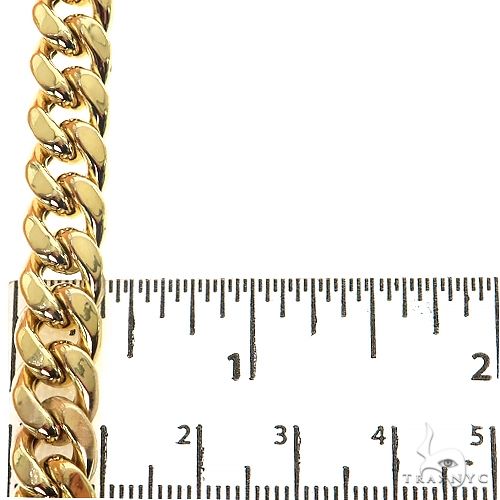 Miami Cuban Chain Hollow 14K Yellow Gold 24 Inches 9mm 65168 - Image 6