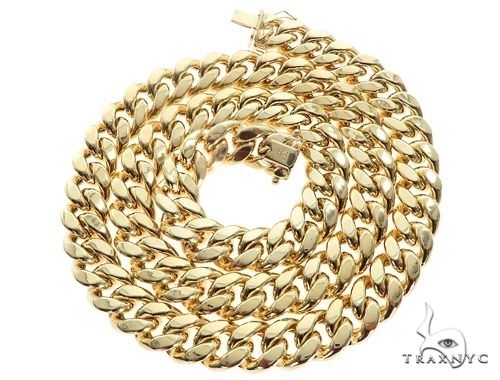 14K Yellow Gold Miami Cuban  Hollow  10.5mm 28 Inches 68392 - Image 6