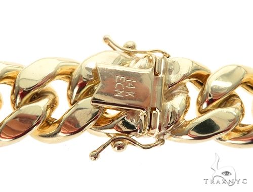 Miami Cuban Hollow 14K Yellow Gold 28 Inches 12.5mm 65157 - Image 6