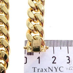 Miami Cuban Chain Hollow 14K Yellow Gold 28 Inches 13mm   64820 - Image 8