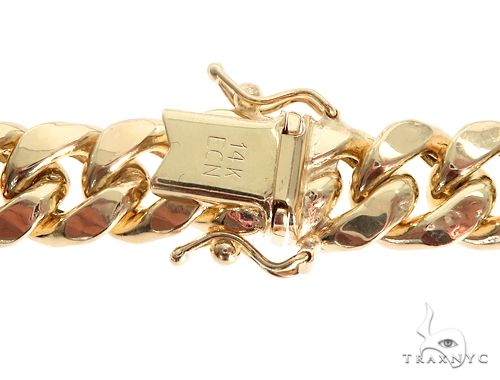 Miami Cuban Hollow 14K Yellow Gold 30 Inches 9 mm 68397 - Image 5