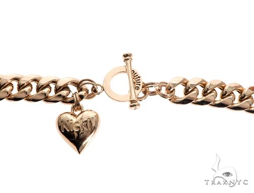 Miami Cuban Chain and Bracelet Set with Custom Locks and Heart Charms 64569 - Image 14
