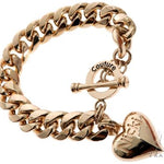 Miami Cuban Chain and Bracelet Set with Custom Locks and Heart Charms 64569 - Image 2