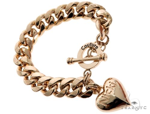 Miami Cuban Chain and Bracelet Set with Custom Locks and Heart Charms 64569 - Image 2