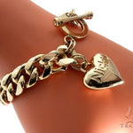 Miami Cuban Chain and Bracelet Set with Custom Locks and Heart Charms 64569 - Image 7