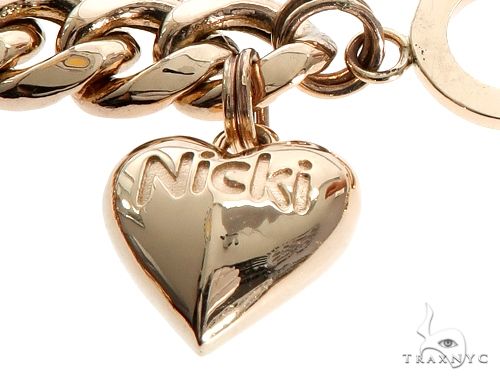 Miami Cuban Chain and Bracelet Set with Custom Locks and Heart Charms 64569 - Image 9