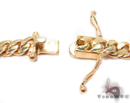 14k Yellow Gold Solid Miami Cuban Link Chain 26 Inches 7mm   32408 - Image 5