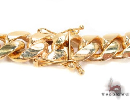 10k Yellow Gold Solid Miami Cuban Link Chain 30 Inches 15.5mm   63736 - Image 3