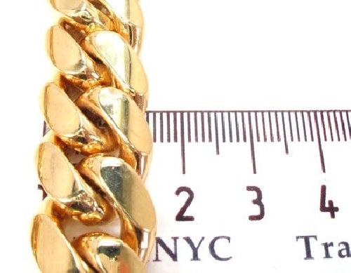 10k Yellow Gold Solid Miami Cuban Link Chain 30 Inches 15.5mm   63736 - Image 5